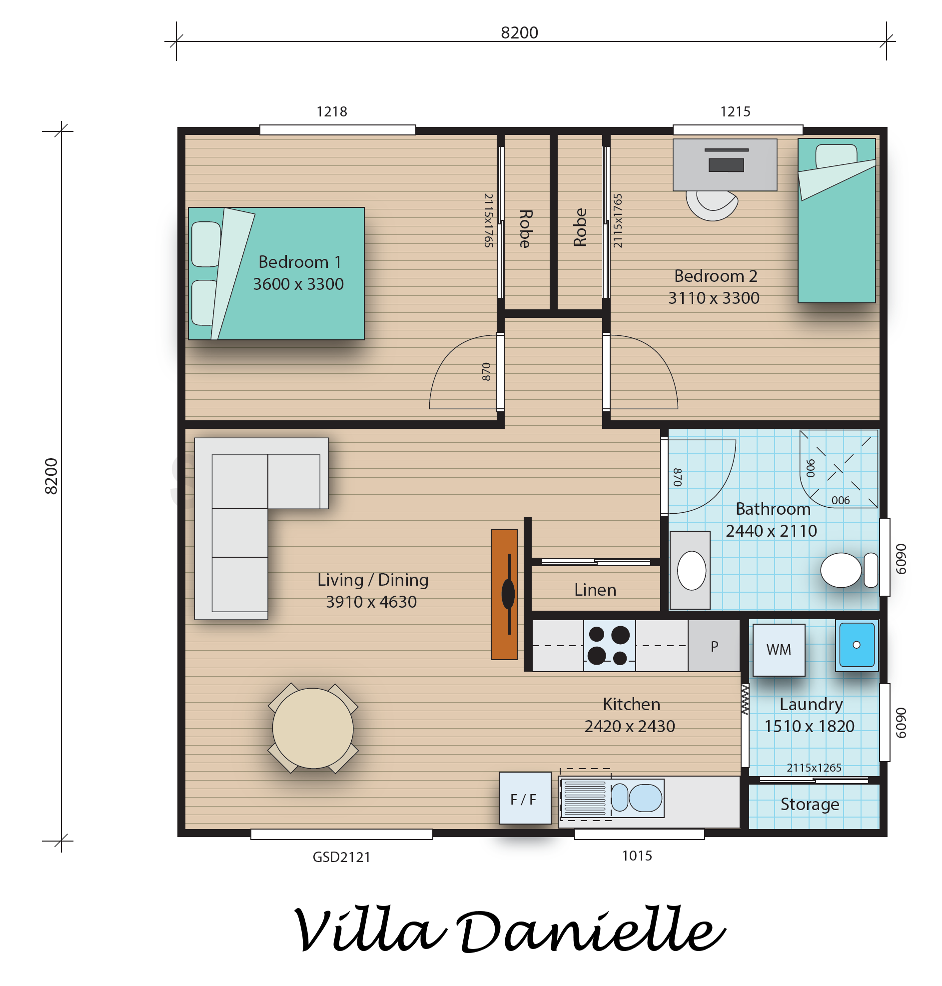 Villa Danielle floorplan image